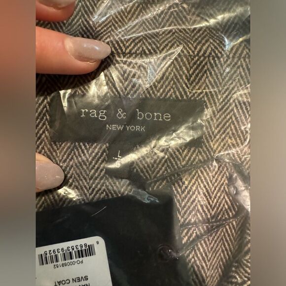 Rag & Bone Sven Herringbone Belted Coat brand new with tags retails $795 - Picture 10 of 13